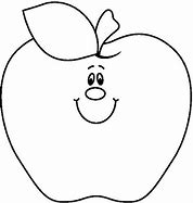 Image result for Apple Fruit with Name Black and White Clip Art