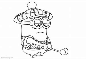 Image result for Minion Golf Coloring Pages