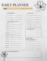 Image result for Aesthetic Daily Planner Template