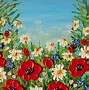 Image result for Red Poppy Flower Painting