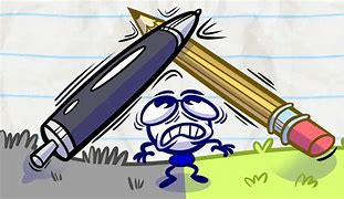Image result for Cartoon Broken Ink Pen Apart with Spring