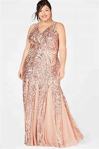 Image result for Rose Gold Plus Size Dress Mother of the Bride