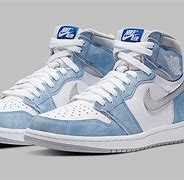 Image result for Air Jordan 1 Blue and White