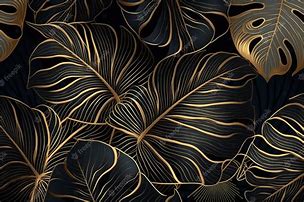 Image result for Black and Gold Leaf Wallpaper