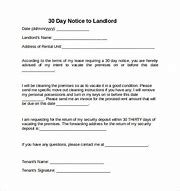 Image result for 30 Days Notice Landlord Letter