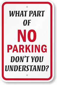 Image result for Funny No Parking Sign Clip Art