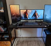 Image result for 4 Monitor Computer Desk