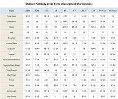 Image result for Kids Measurement Chart