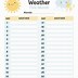 Image result for Weekly Weather Chart for Kids