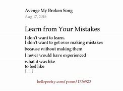 Image result for I Make Mistakes Poem
