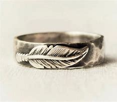 Image result for Feather Wedding Band