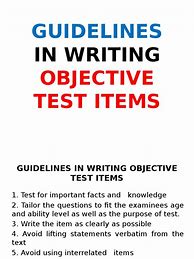 Image result for Objective Test Items