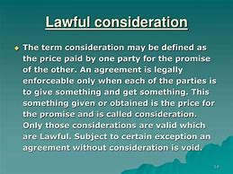 Image result for Lawful Consideration