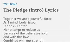 Image result for The Pledge Song Tech N9ne