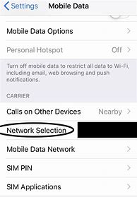 Image result for Network Selection On iPhone Three Sim