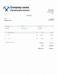 Image result for Free Construction Invoice Template Downloads
