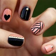 Image result for Pink and Black Nail Art Designs