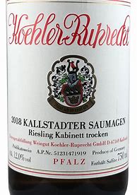 Image result for Koehler Ruprecht Kallstadter Saumagen Riesling Kabinett trocken