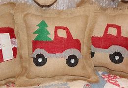 Image result for Christmas Truck Pillows