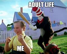 Image result for Cat in the Hat with a Bat Meme