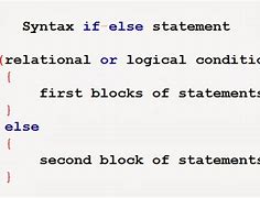Image result for If Else Syntax in C