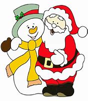 Image result for Christmas Santa and Snowman Clip Art
