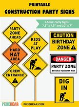 Image result for Construction Signs Printable