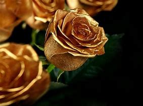 Image result for Metallic Gold Rose Flower