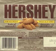 Image result for Hershey Almond Wrapper