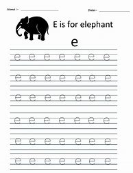 Image result for Lowercase Letter E Worksheets