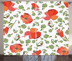 Image result for Half Moon Poppy Garden Curtains