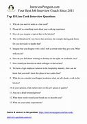 Image result for Line Cook Interview Questions