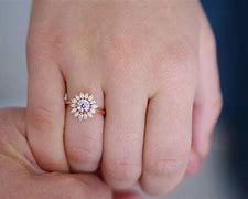 Image result for Flower Rose Diamond Engagement Ring