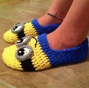 Image result for Crochet Minion Slippers Pattern for Adults
