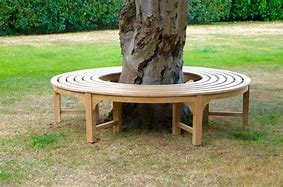 Image result for Wooden Tree Bench