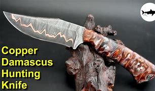 Image result for Forged Copper Damascus Steel Knife