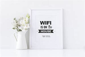 Image result for 3X3 Wi-Fi On the House Printable Sign