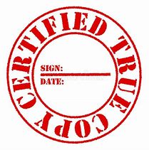 Image result for Certified True Copy Rubber Stamp