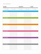 Image result for Weekly Calendar Layout