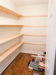 Image result for DIY Wooden Pantry Shelves