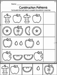 Image result for Preschool Apple Worksheets