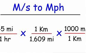 Image result for Convert Miles per Hour to Meters per Second