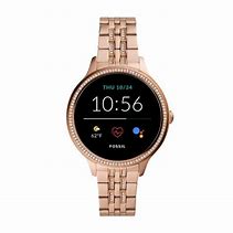 Image result for Smartwatch Rose Gold Face Gray Band Android