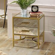 Image result for Mirrored Bedside Tables