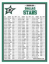 Image result for Dallas Stars Schedule Print Out
