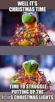 Image result for Kermit Meme Christmas Lights