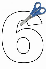 Image result for Cut Out Number 6
