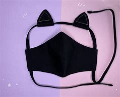 Image result for Black Cat Ears Animal Mask Headband