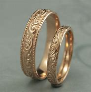 Image result for Vintage Rose Gold Wedding Ring Sets