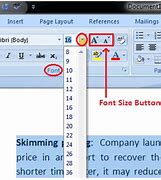 Image result for Font Size in MS Word